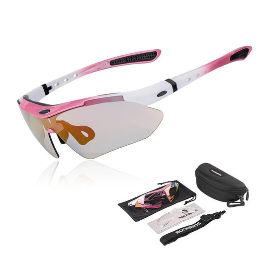 ROCKBROS Sports Sunglasses Photochromic Sunglasses Polarized Glasses for Men Women UV400 Protection Glasses with Headband for Outdoor Sports Driving Running Climbing Cycling